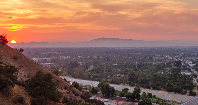 Image of the Burbank sunset