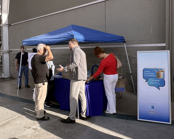 BWP employees speaking to locals at the Empire Center