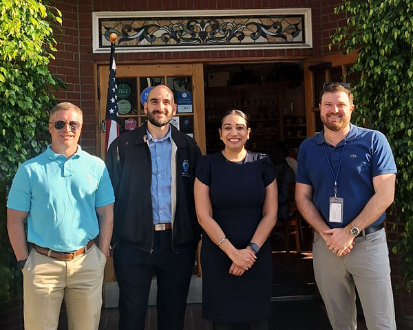 Mandip meeting people at Priscilla's Coffee