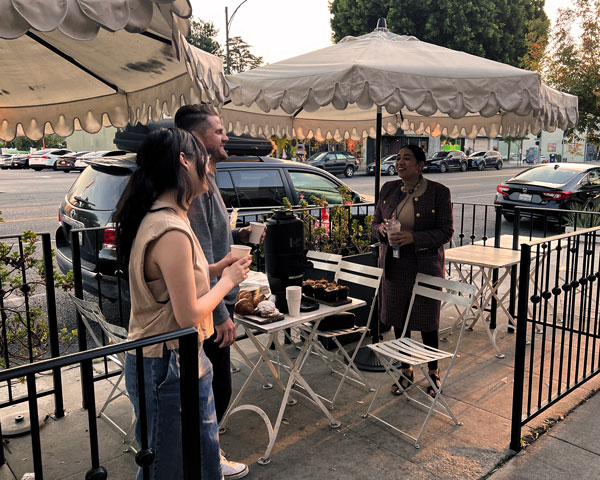 Mandip at Romancing the Bean Cafe