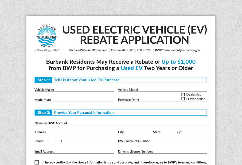 Tax Rebate Form Ev