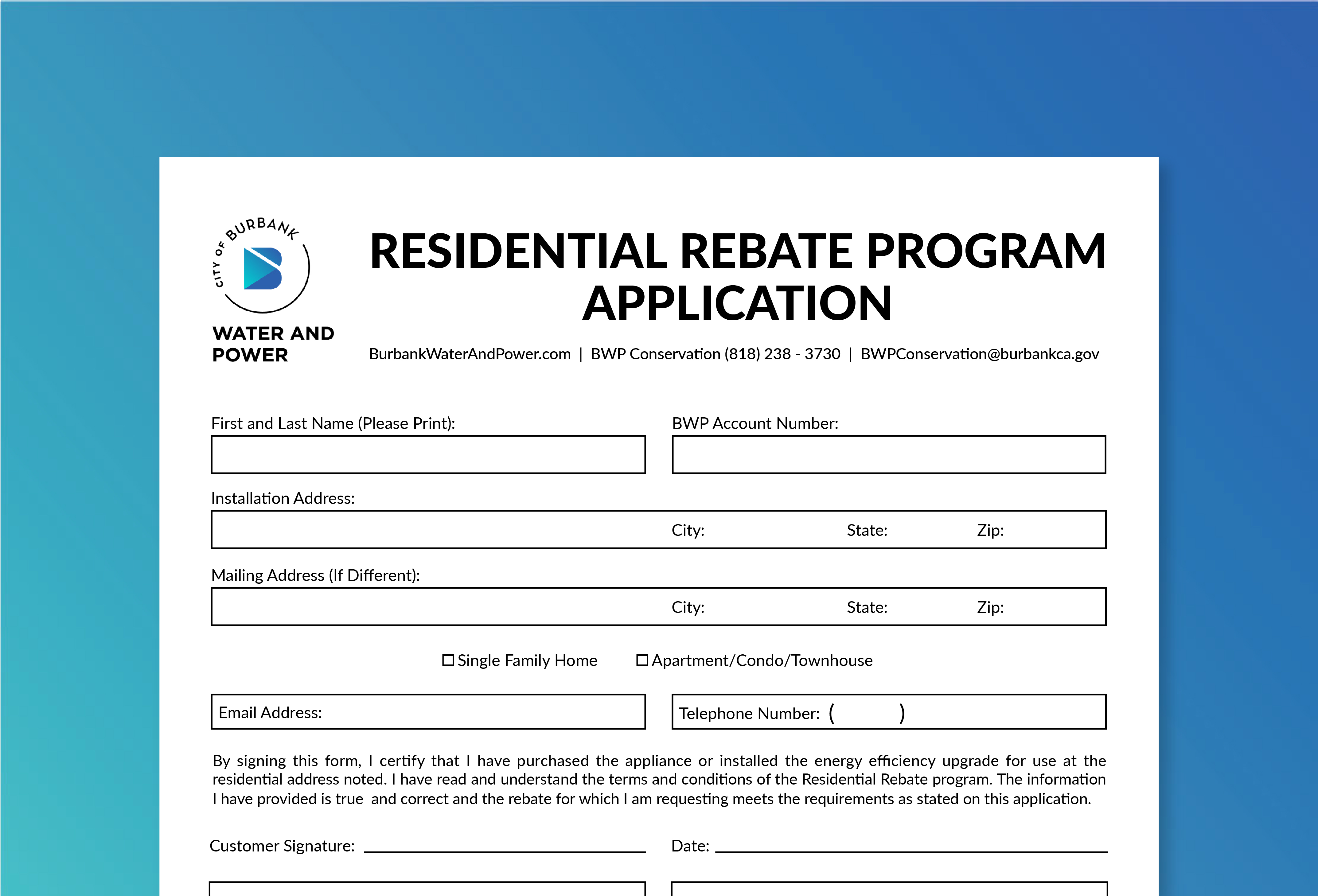 Residential Rebates
