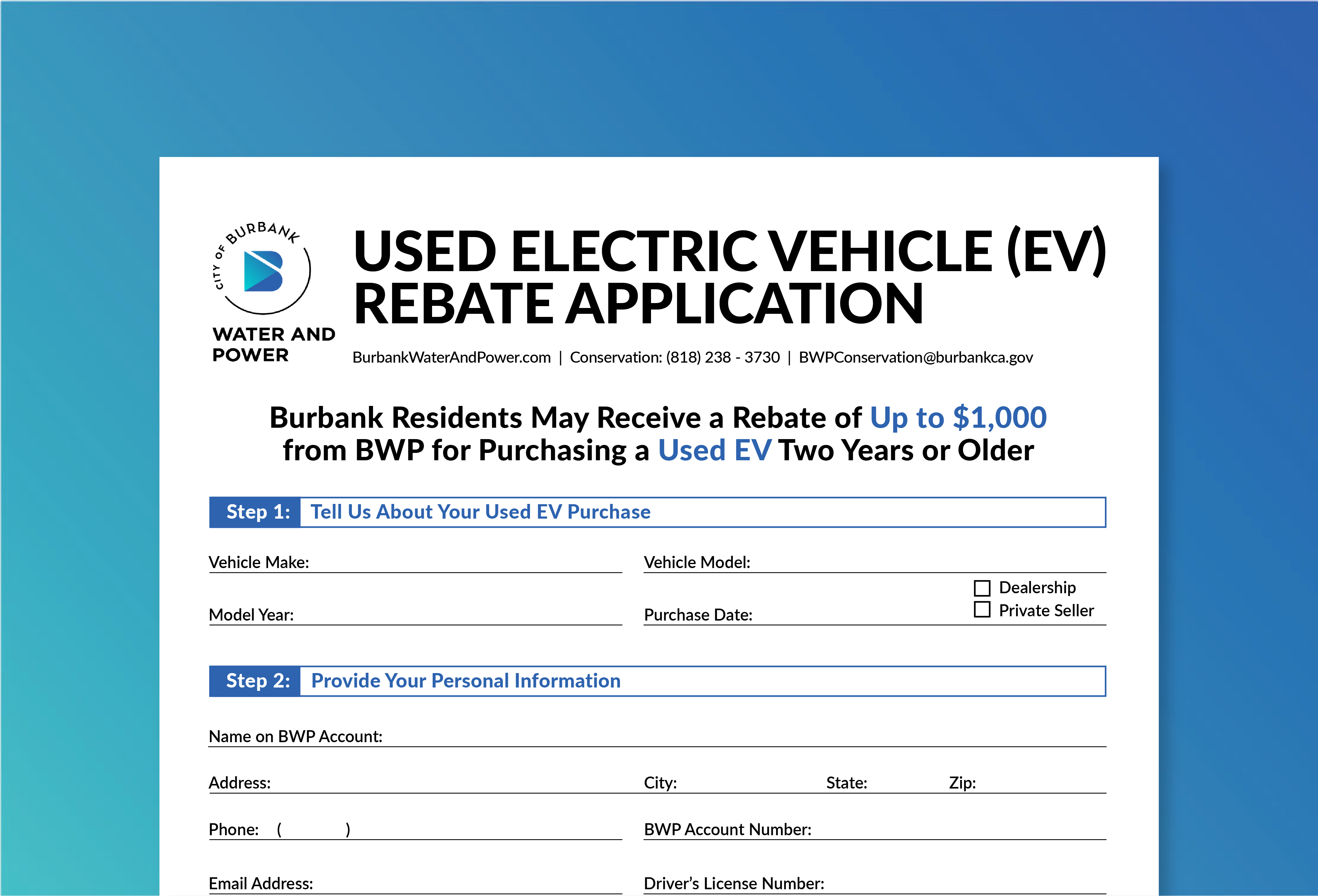 Used Car Rebate Ev