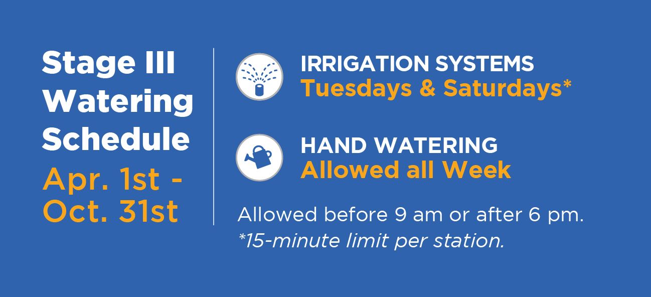 Stage III Watering Schedule
